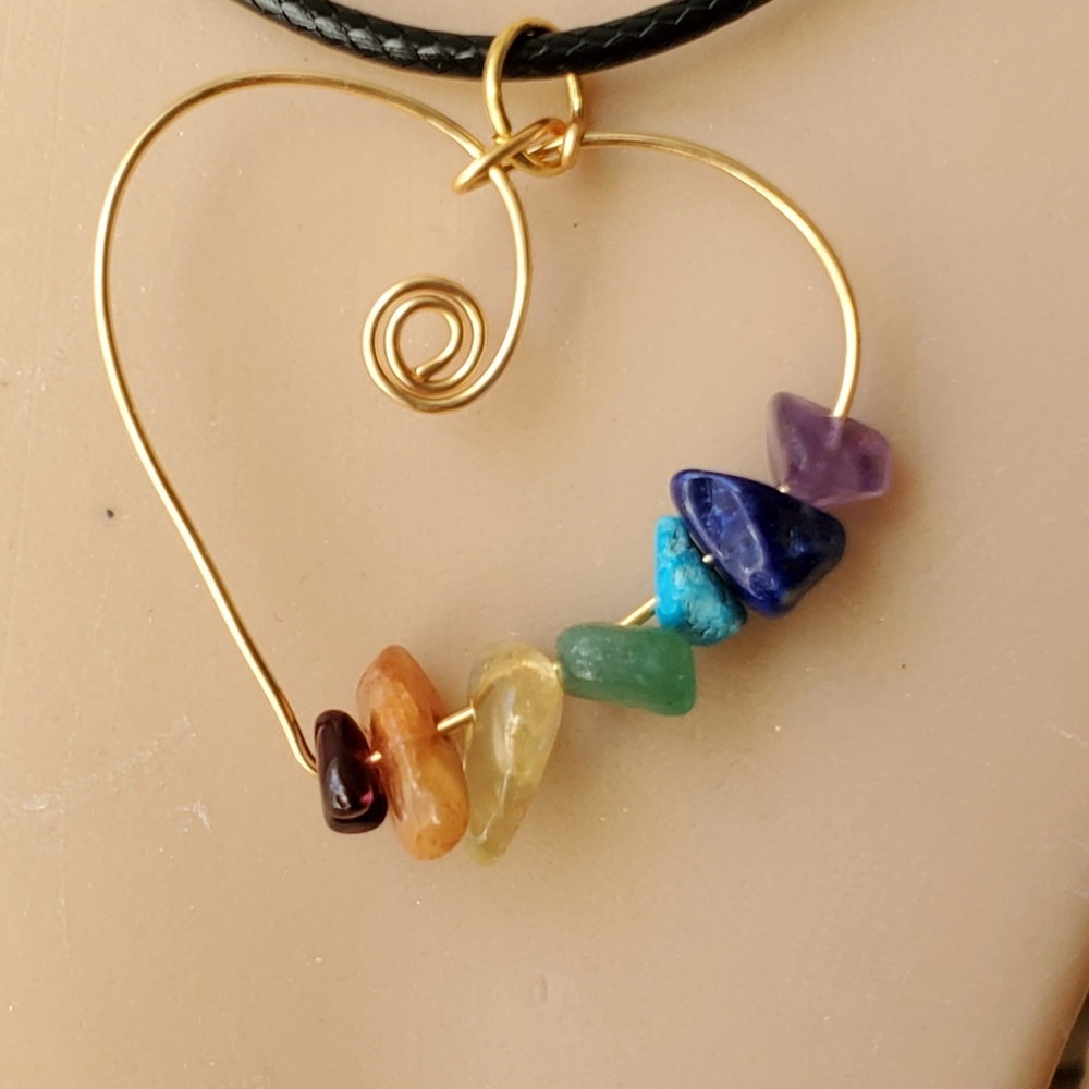 🛍️BUNDLE ONLY ITEM🛍️ Chakra Heart Pendant Necklace - Picture 6 of 7